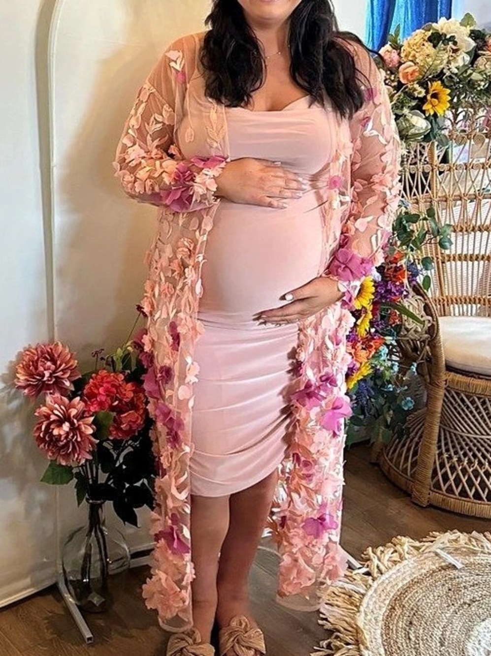 Custom made 3D floral kimono